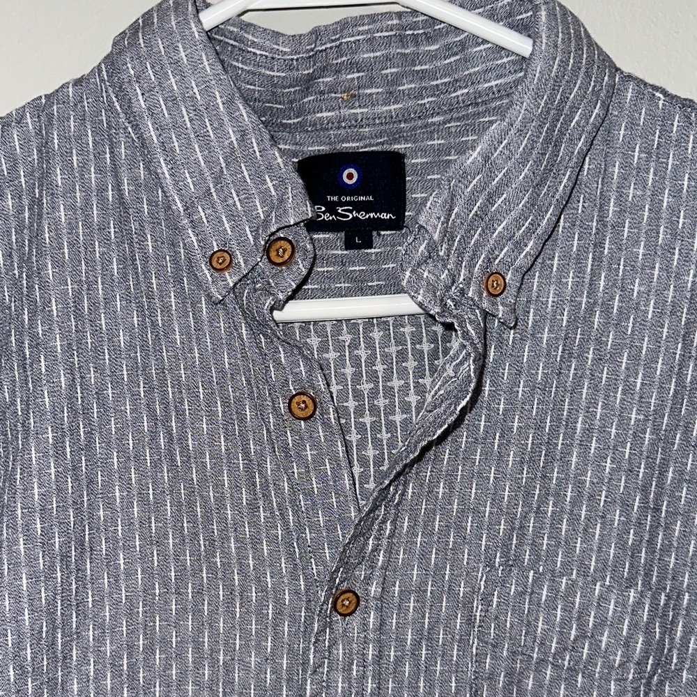 Ben Sherman Gray Patterned Button Down Shirt. Siz… - image 5